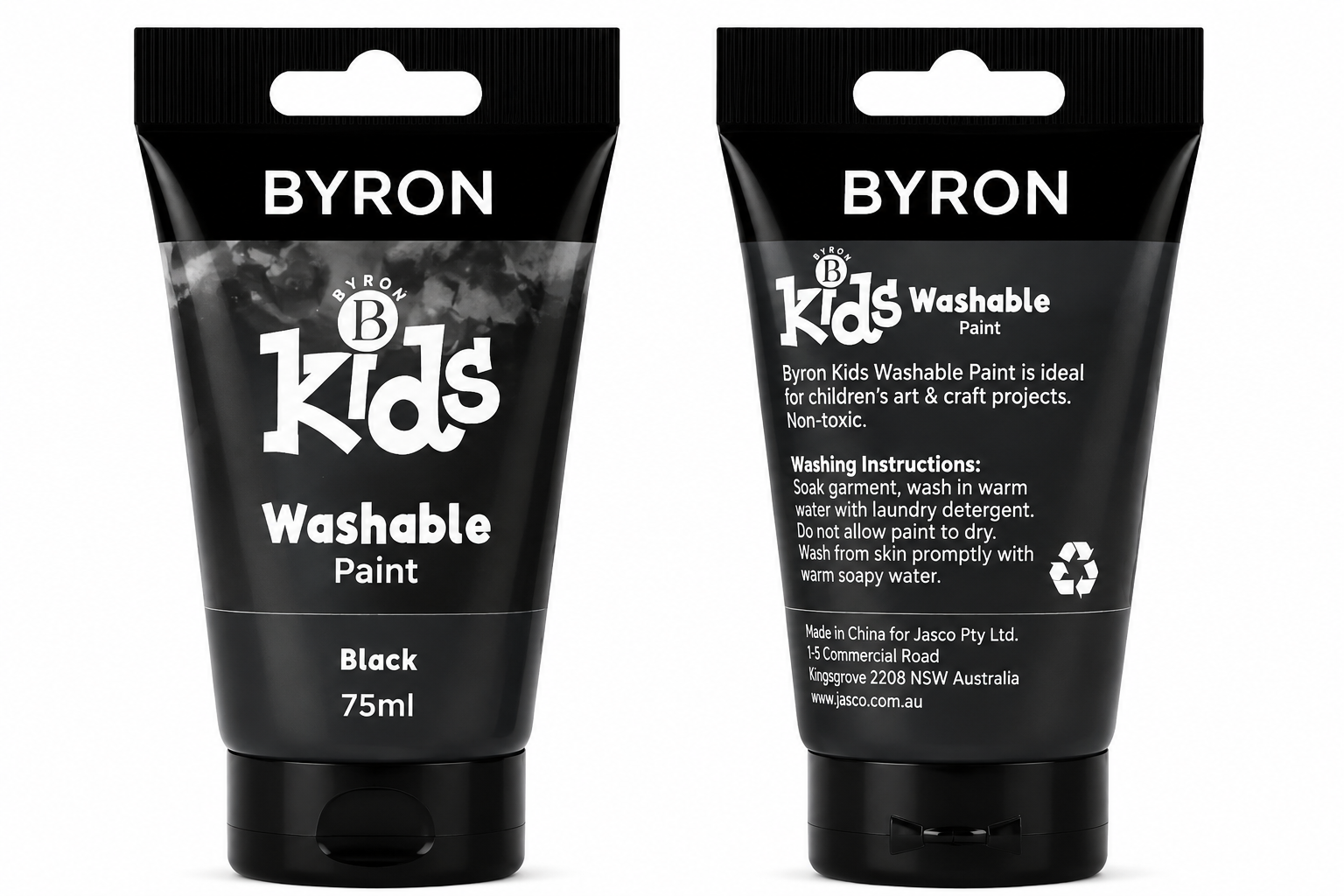 BYRON Kids Washable Paint 75ml Black