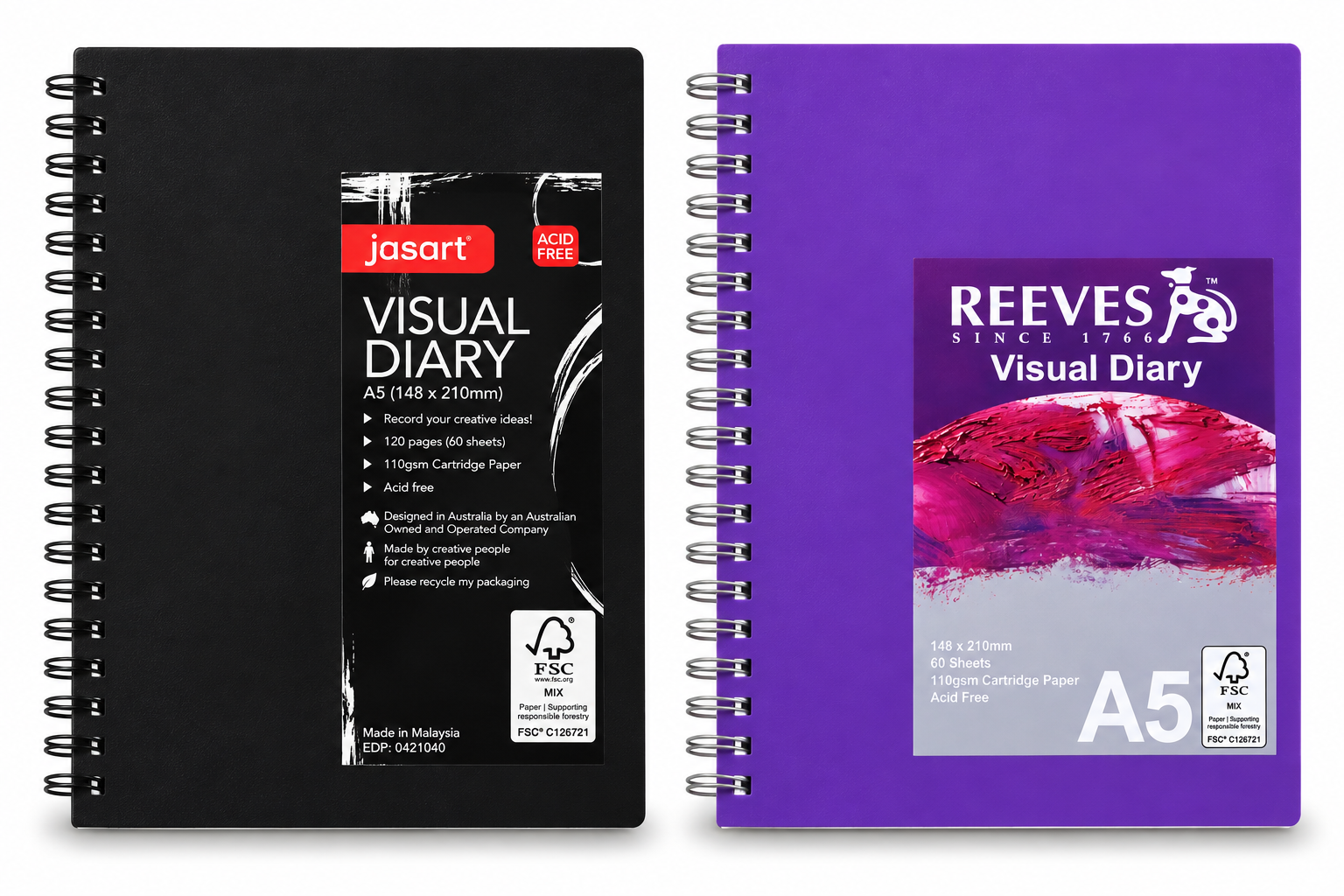 A5 Visual Diary 110gsm - 120 Pages