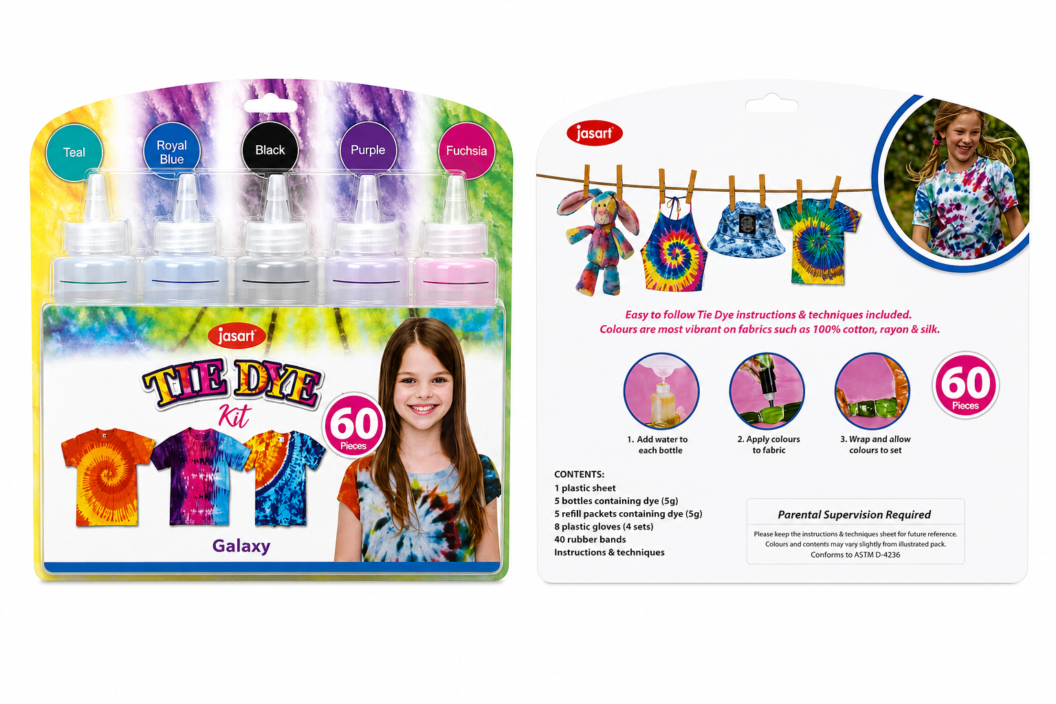 Jasart Tie Dye Kit Galaxy 60 Pieces