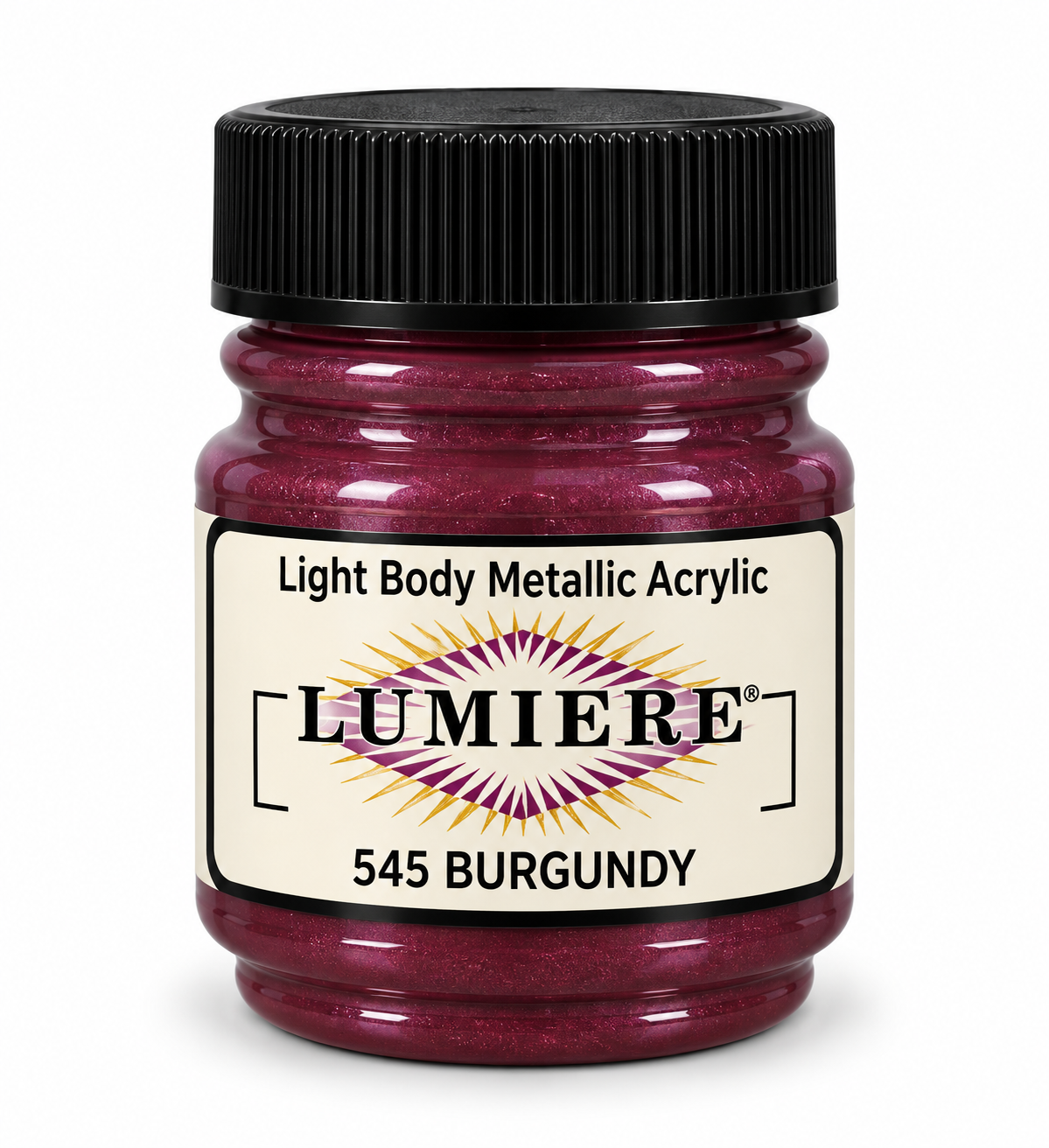 Jacquard Lumiere Burgundy Metallic Acrylic & Fabric Paint 66.54ml