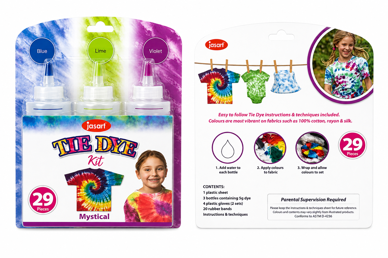 Jasart Tie Dye Kit Mystical 29 Pieces