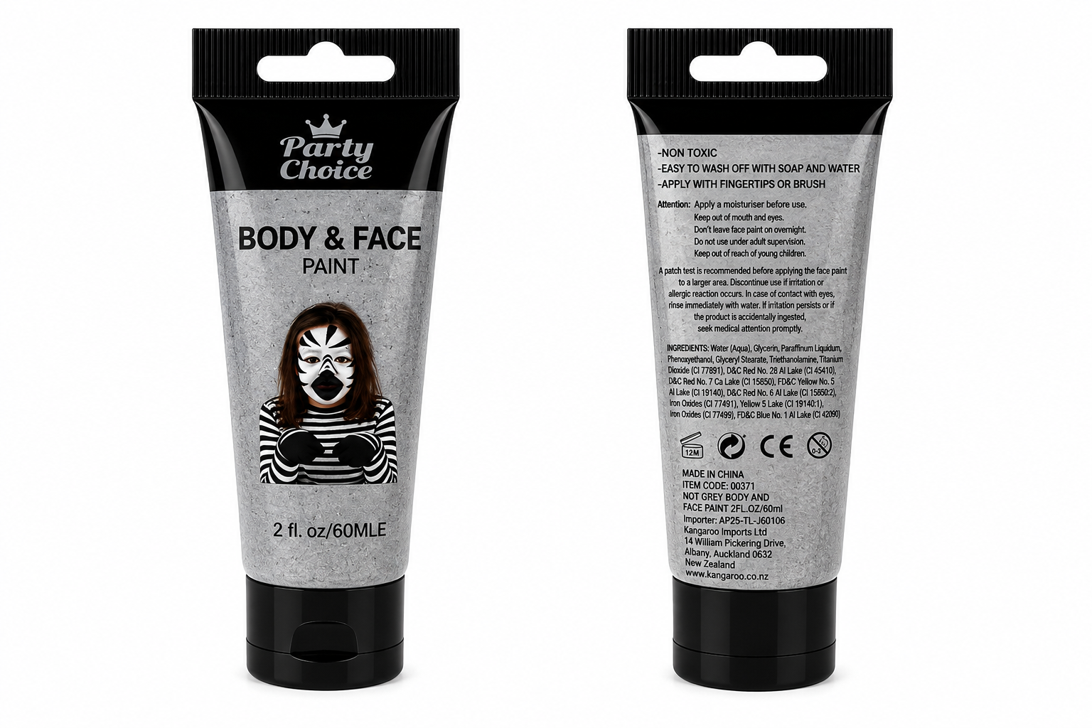 Party Choice Body & Face Paint 60ml - Silver