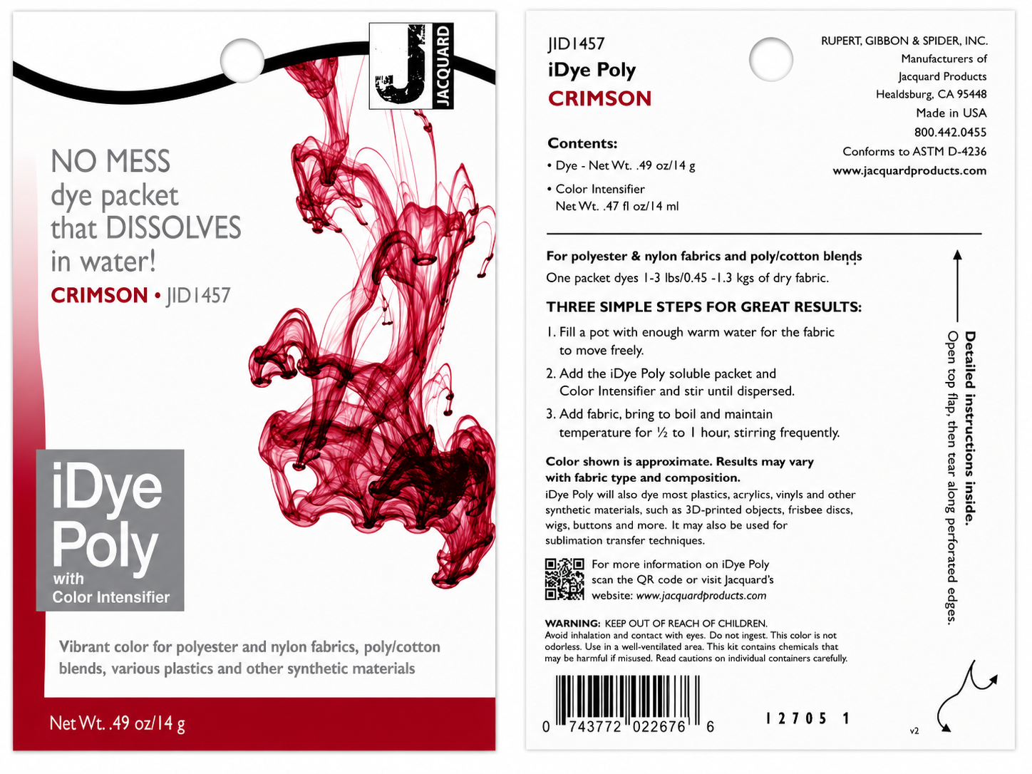 Jacquard iDye Poly Crimson 14g