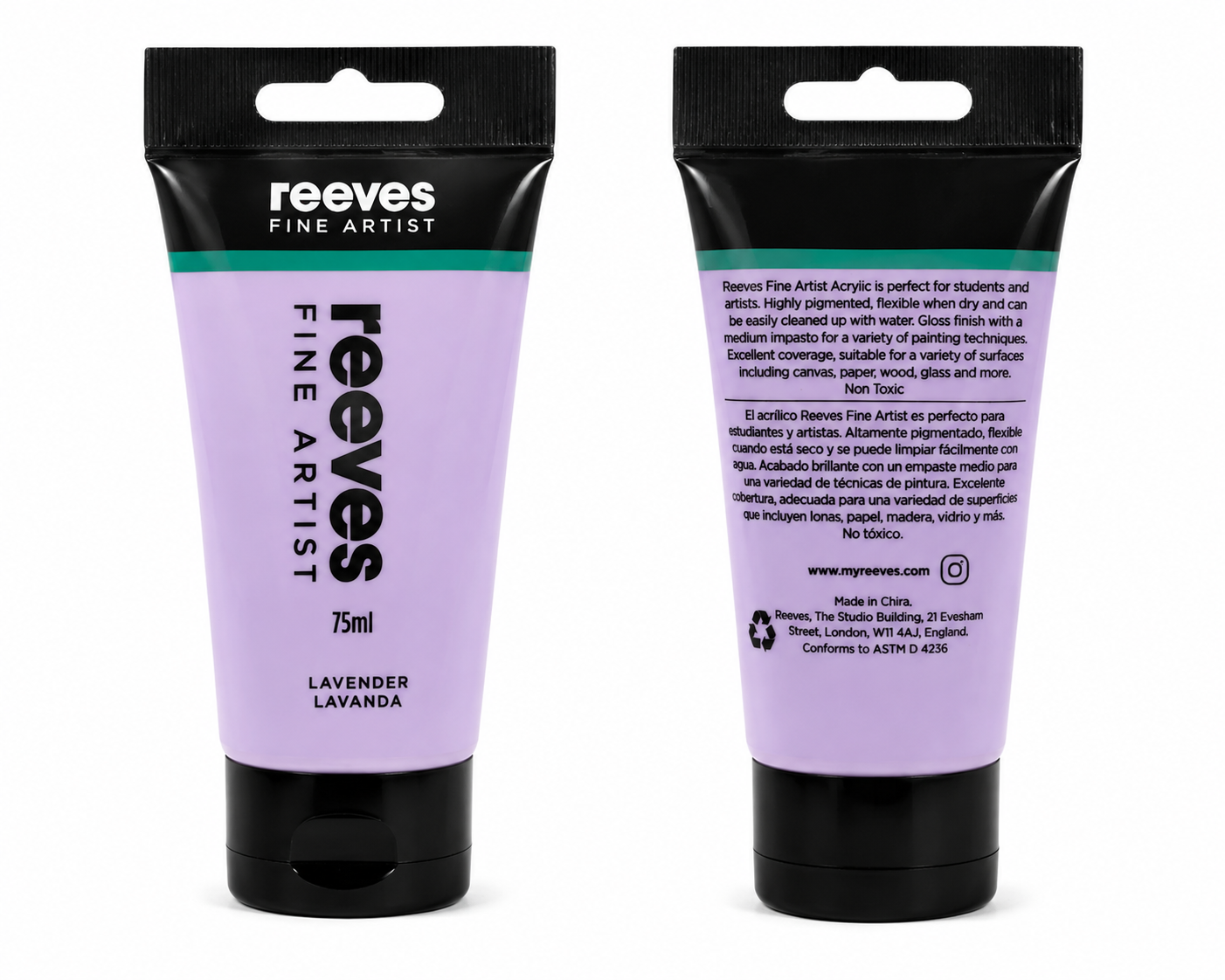Reeves Acrylic Paint 75ml Lavender