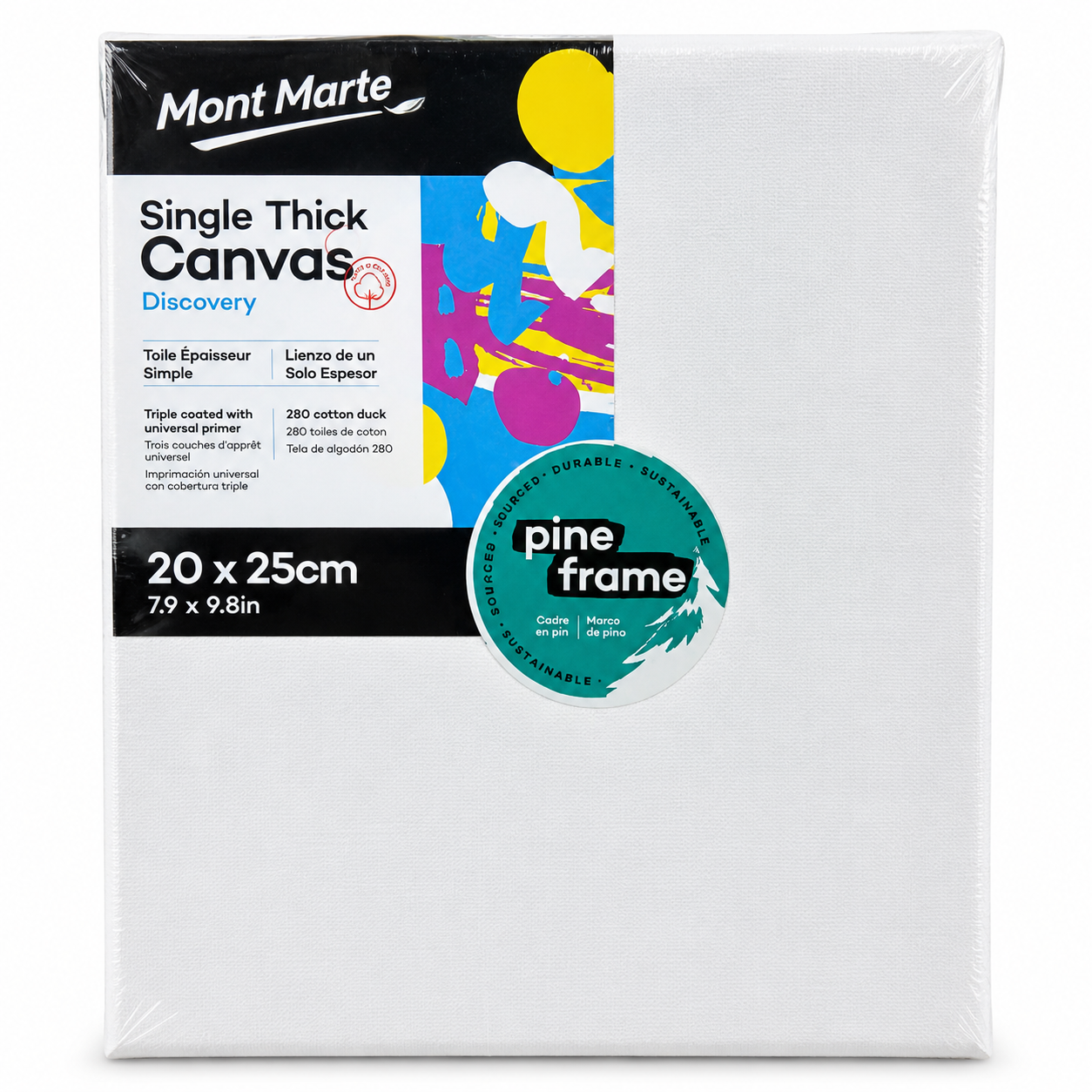 Mont Marte Single Thick Canvas 20 x 25cm