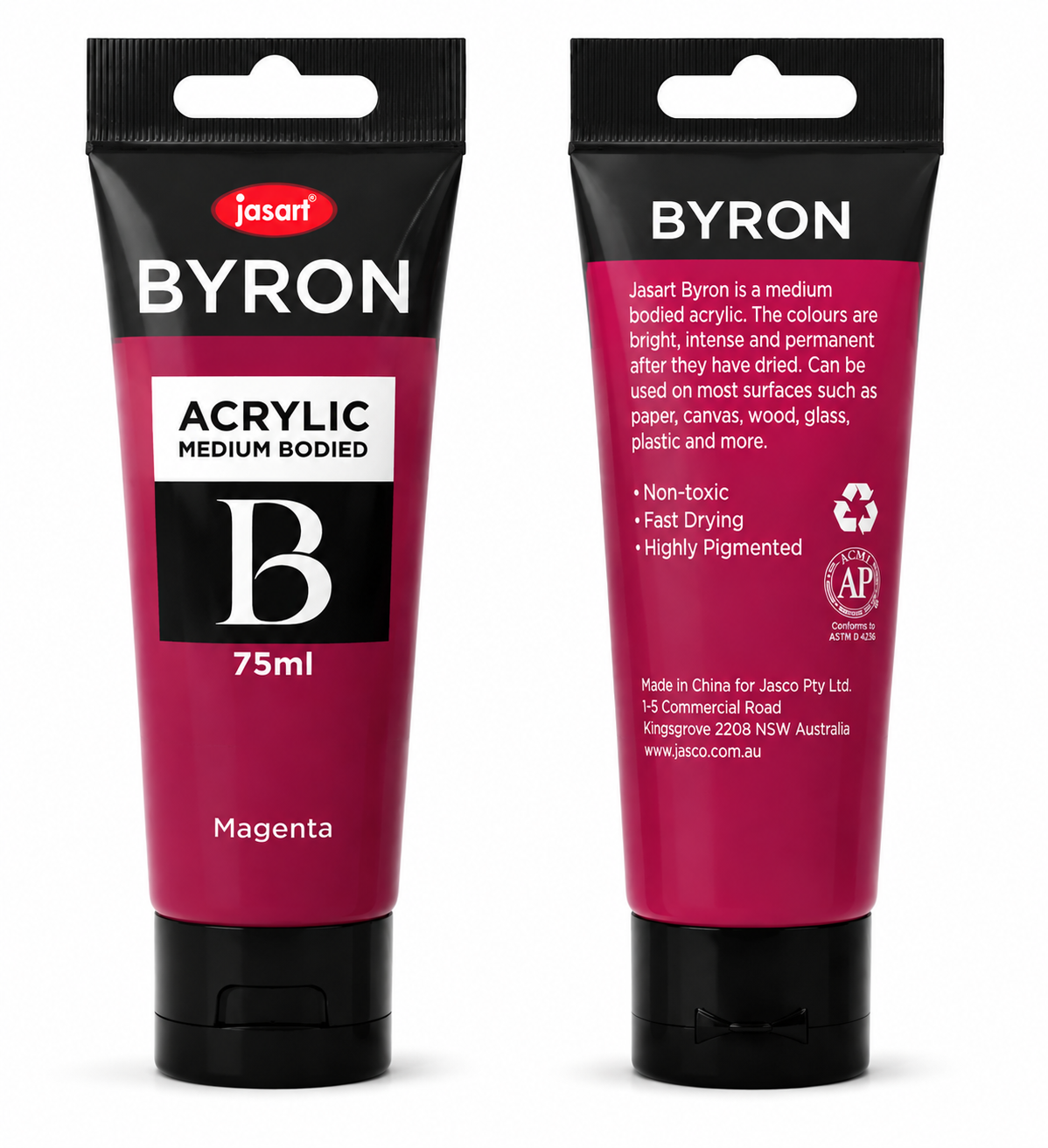 Byron Acrylic Paint 75ml Magenta