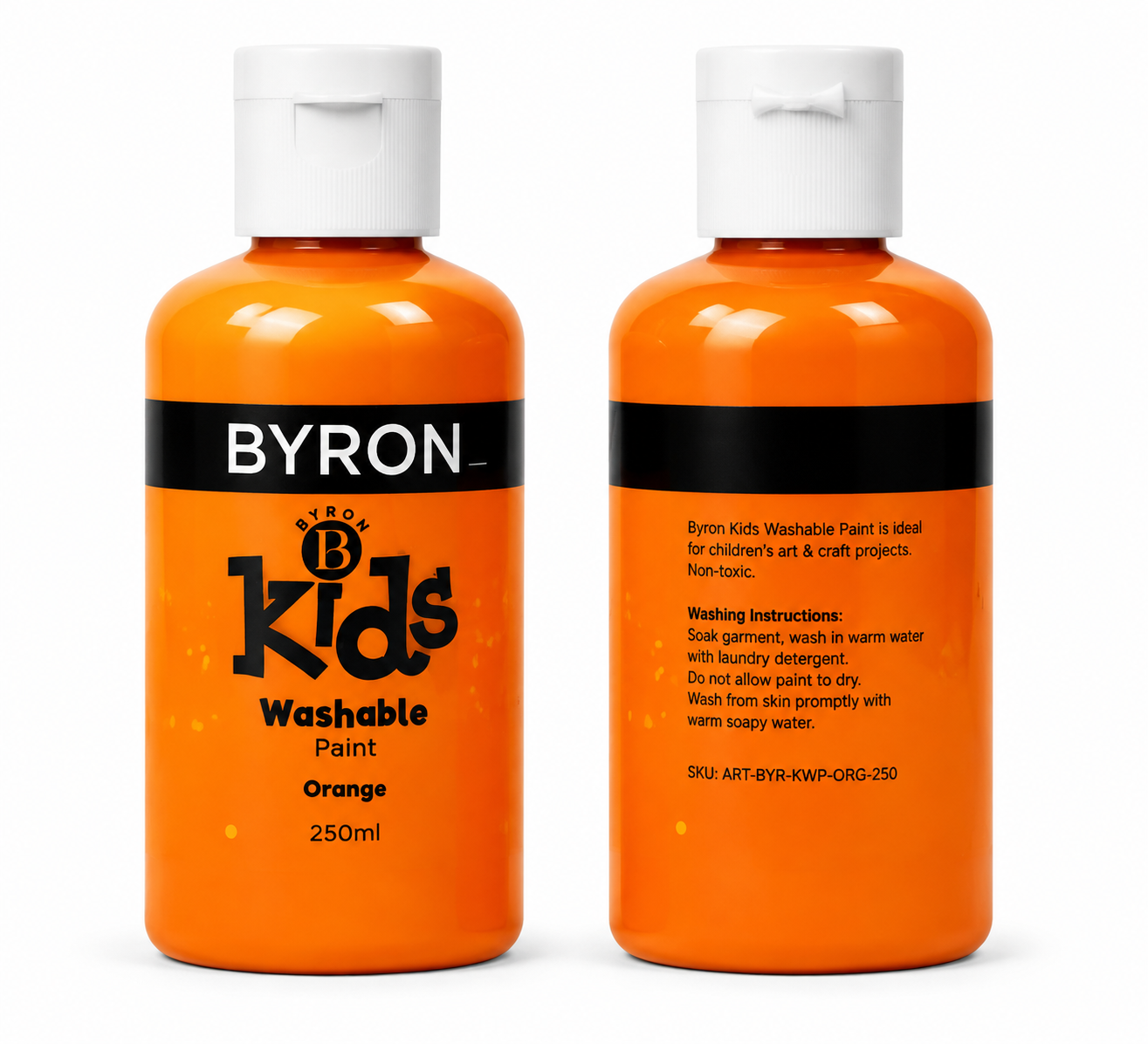 BYRON Kids Washable Paint 250ml Orange