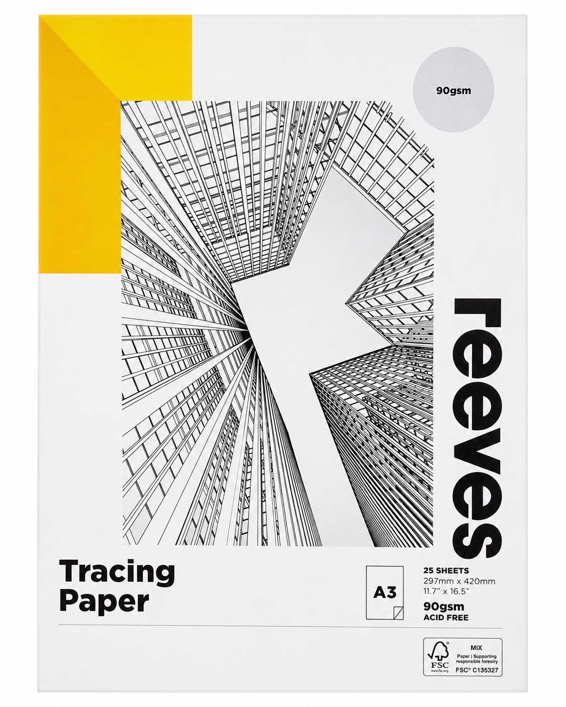 Reeves Tracing Paper Pad A3 90gsm 25 Sheets