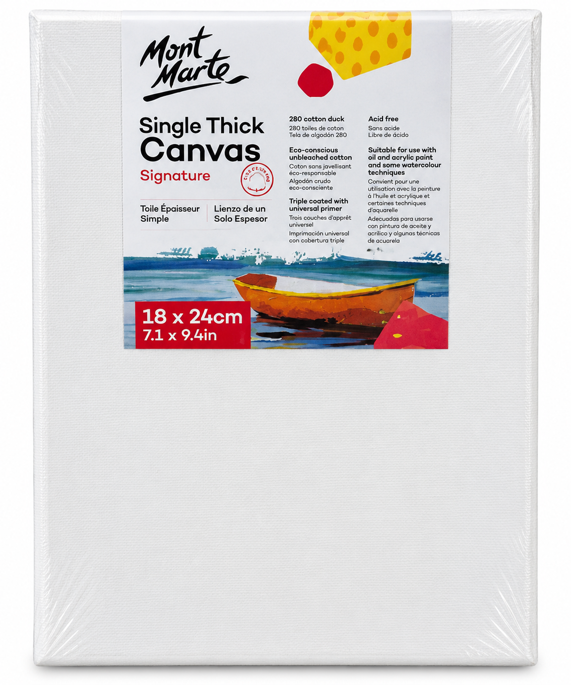 Mont Marte Single Thick Canvas 18 x 24cm