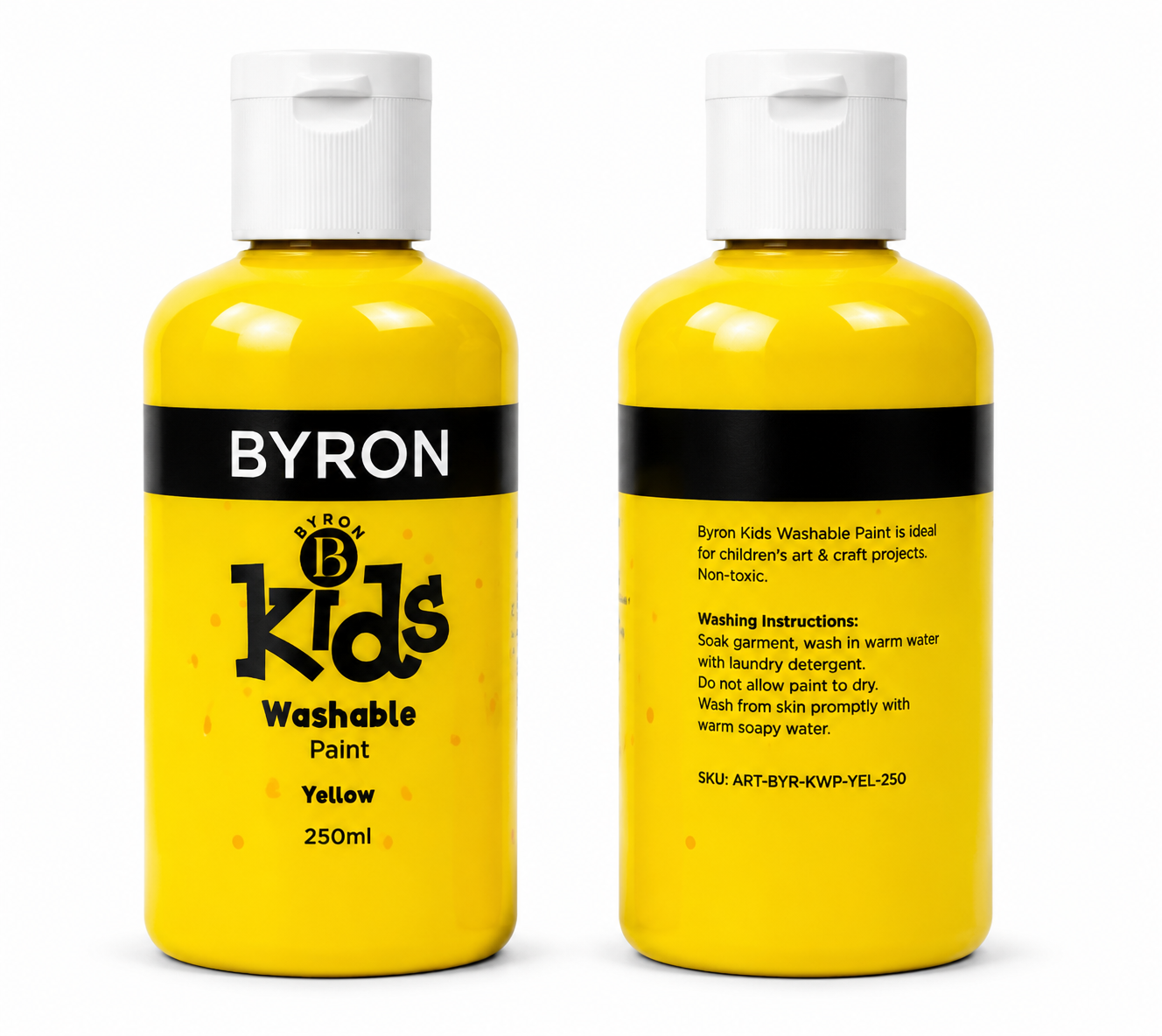 BYRON Kids Washable Paint 250ml Yellow