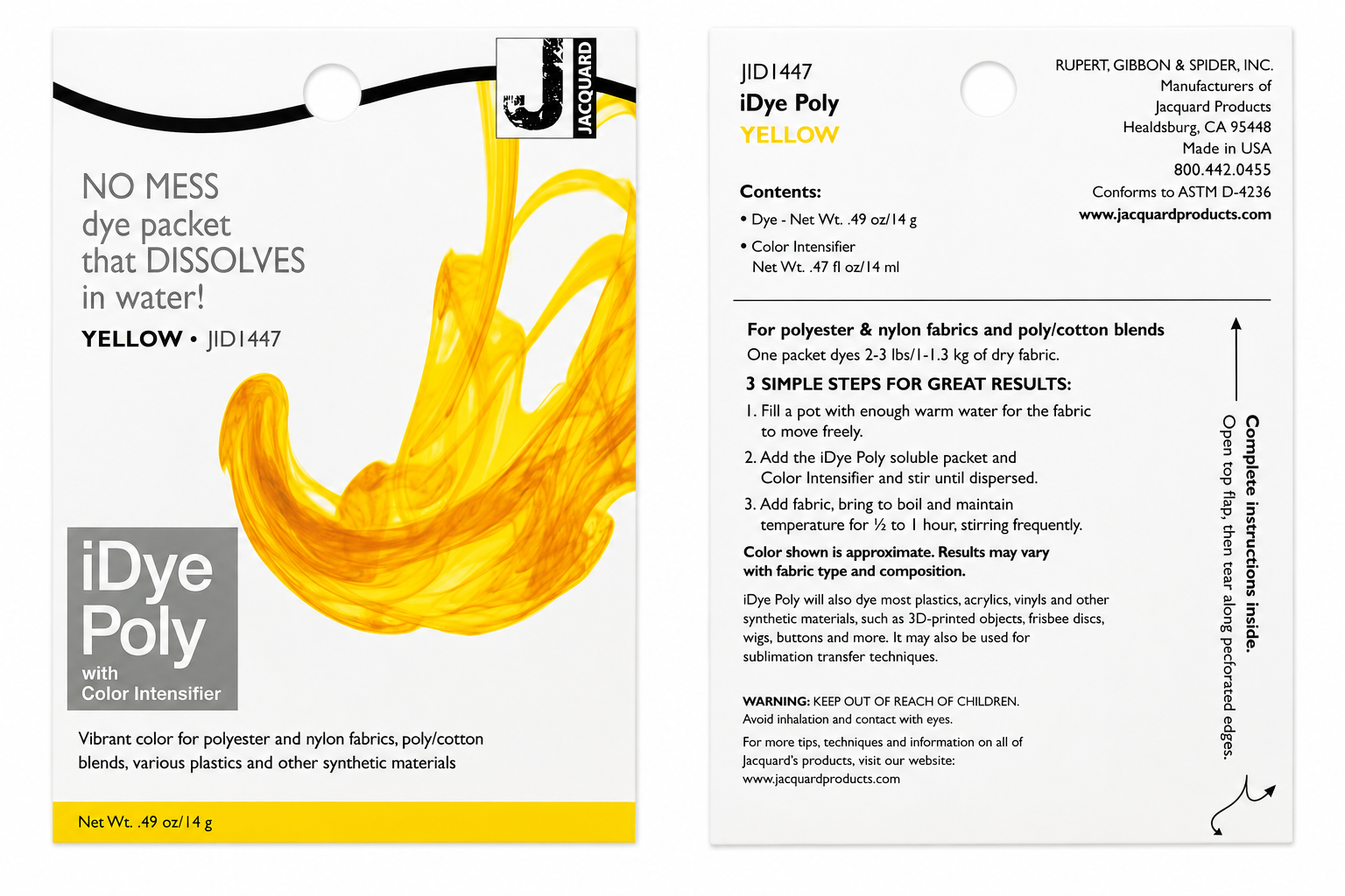 Jacquard iDye Poly Yellow 14g